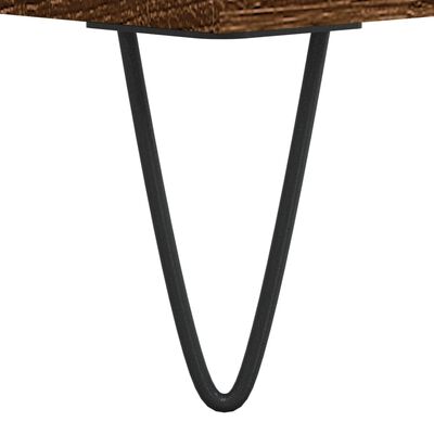 vidaXL Kavos staliukas, rudas ąžuolo, 60x60x30cm, apdirbta mediena