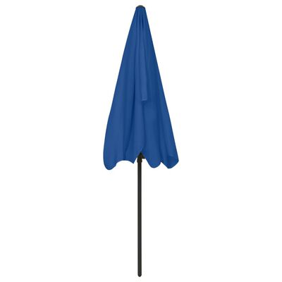 vidaXL Paplūdimio skėtis, tamsiai mėlynos spalvos, 200x125cm