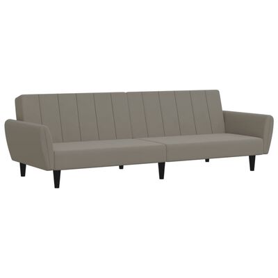 vidaXL Dvivietė sofa-lova, šviesiai pilkos spalvos, aksomas