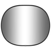 vidaXL Sieninis veidrodis, juodos spalvos, 30x25cm