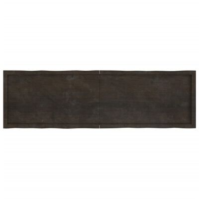 vidaXL Stalviršis, tamsiai ruda, 180x50x(2-4) cm, medienos masyvas