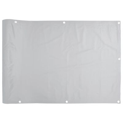 vidaXL Privatumo suteikianti balkono pertvara, pilka, 600x120cm, PVC