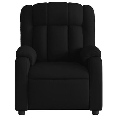 vidaXL Atlošiamas krėslas, juodos spalvos, audinys
