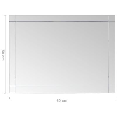 vidaXL Sieninis veidrodis, 60x50cm, stiklas