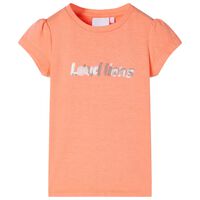 Vaikiški marškinėliai trumpomis rankovėmis, neoninės oranžiniai