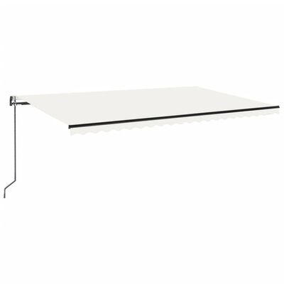 vidaXL Automatinė markizė su LED/vėjo jutikliu, kreminė, 500x300cm