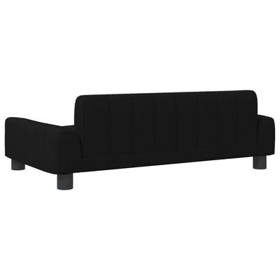 vidaXL Vaikiška sofa, juodos spalvos, 90x53x30cm, audinys