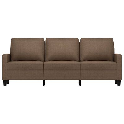 vidaXL Trivietė sofa, rudos spalvos, 180cm, audinys