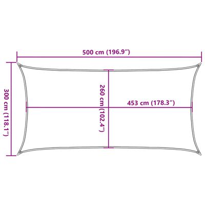 vidaXL Burė nuo saulės, smėlio, 5x3m, 100% oksfordo poliesteris