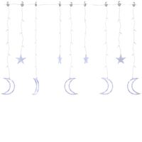 vidaXL Girlianda žvaigždės ir mėnuliai, 138 mėlynos LED lemputės