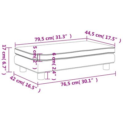 vidaXL Vaikiška sofa su pakoja, ruda, 100x50x30cm, dirbtinė oda