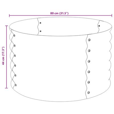 vidaXL Lovelis, pilkas, 80x80x44cm, galvanizuotas plienas, aukštas