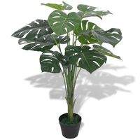 Dirbtinis Monstera augalas su vazonu, 70 cm, žalias