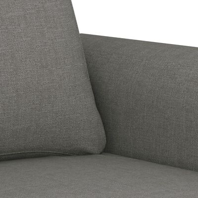 vidaXL Dvivietė sofa, tamsiai pilkos spalvos, 140cm, audinys