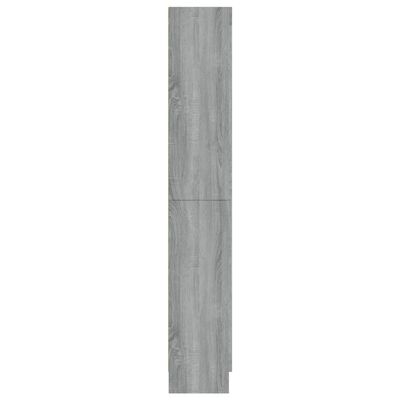 vidaXL Vitrininė spintelė, pilka ąžuolo, 82,5x30,5x185,5cm, mediena