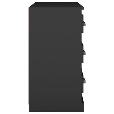vidaXL Šoninė spintelė, juoda, 70x35,5x67,5cm, apdirbta mediena