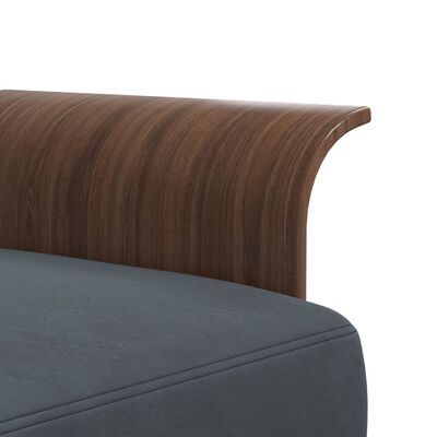 vidaXL L formos sofa-lova, tamsiai pilka, 279x140x70cm, aksomas