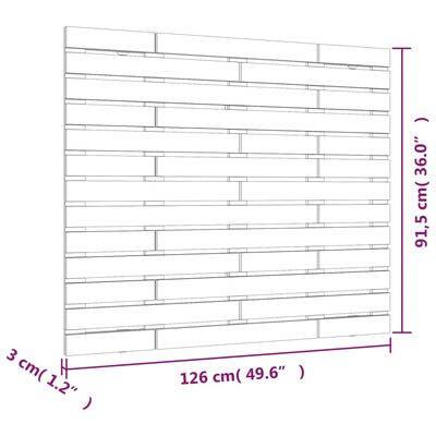 vidaXL Sieninis galvūgalis, medaus rudas, 126x3x91,5cm, pušies masyvas