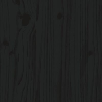 vidaXL Naktinės spintelės, 2vnt., juodos, 50x35x61,5cm, pušies masyvas