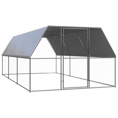 vidaXL Lauko narvas viščiukams, 3x6x2m, galvanizuotas plienas