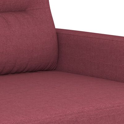 vidaXL Dvivietė sofa, raudonojo vyno spalvos, 140cm, audinys