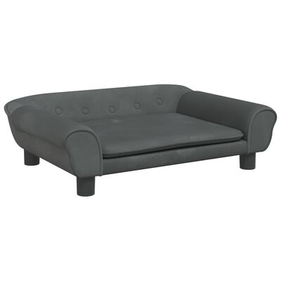 vidaXL Vaikiška sofa, tamsiai pilkos spalvos, 70x45x26cm, aksomas