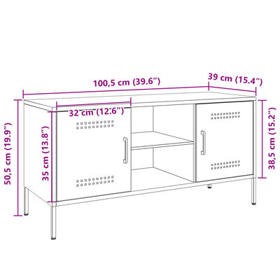 vidaXL Televizoriaus spintelė, antracito, 100,5x39x50,5cm, plienas