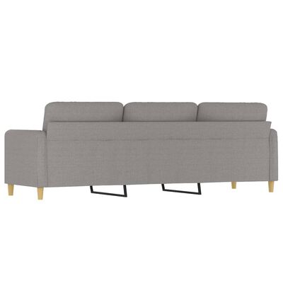 vidaXL Trivietė sofa, šviesiai pilkos spalvos, 210cm, audinys