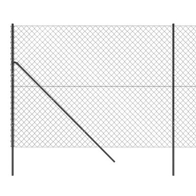 vidaXL Tinklinė tvora, antracito spalvos, 1,8x10m