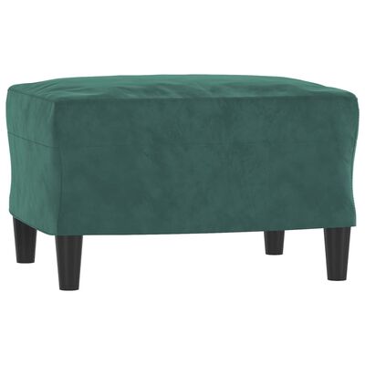 vidaXL Trivietė sofa su pakoja, tamsiai žalios spalvos, 180cm, aksomas