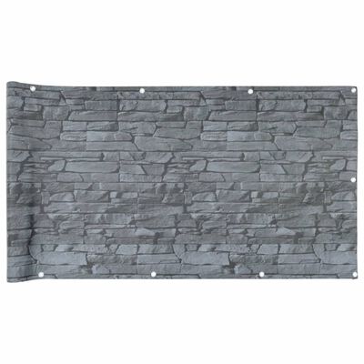 vidaXL Privatumo suteikianti balkono pertvara, pilka, 600x120cm, PVC