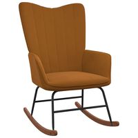 VidaXL Supama kėdė, rudos spalvos, aksomas