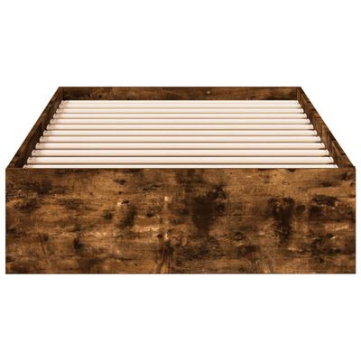 vidaXL Lovos rėmas su stalčiais, dūminio ąžuolo, 100x200cm, mediena
