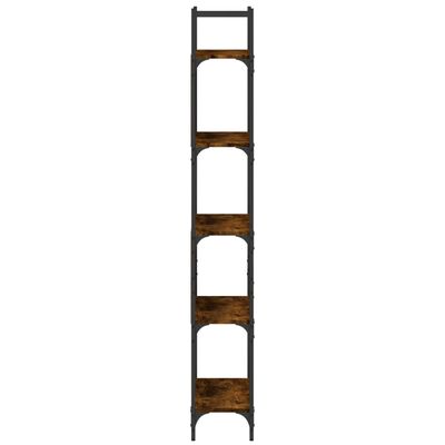 vidaXL Knygų lentyna, 5 aukštų, dūminė, 60,5x24x166,5cm, mediena
