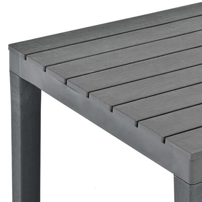 vidaXL Sodo stalas, antracito spalvos, 78x78x72cm, plastikas