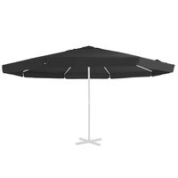 vidaXL Pakaitinis audinys lauko skėčiui nuo saulės, juodas, 500cm