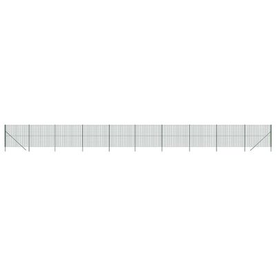 vidaXL Vielinė tinklinė tvora, žalia, 1,4x25m, galvanizuotas plienas