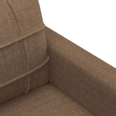 vidaXL Dvivietė sofa, rudos spalvos, 140cm, audinys