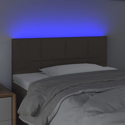 vidaXL Galvūgalis su LED, taupe spalvos, 80x5x78/88cm, audinys