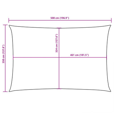 vidaXL Uždanga nuo saulės, smėlio, 3,5x5m, oksfordo audinys