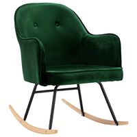 VidaXL Supama kėdė, tamsiai žalios spalvos, aksomas