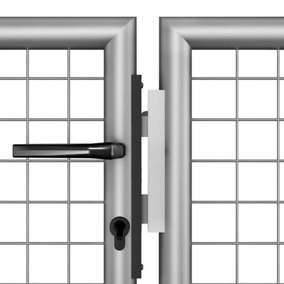 vidaXL Sodo vartai, sidabrinės sp., 306x125cm, galvanizuotas plienas
