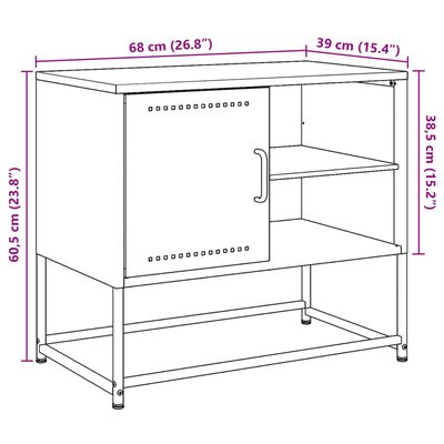 vidaXL Televizoriaus spintelė, antracito, 100,5x39x60,5cm, plienas