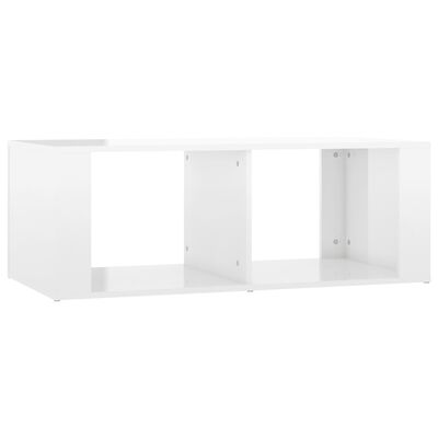 vidaXL Kavos staliukas, baltas, 100x50x36cm, apdirbta mediena, blizgus