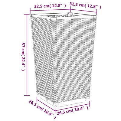 vidaXL Sodo loveliai, 2vnt., juodos spalvos, 32,5x32,5x57cm, PP