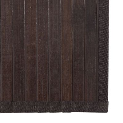 vidaXL Kilimas, tamsiai rudas, 100x100cm, bambukas, kvadratinis