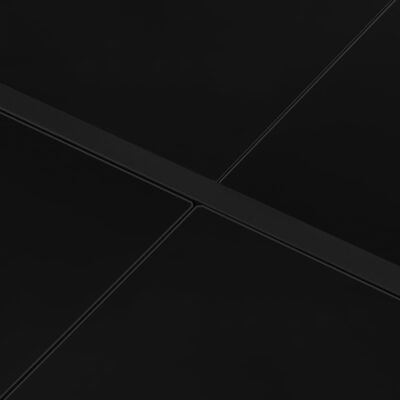 vidaXL Sodo stalas, juodos spalvos, 130x130x72cm, plienas ir stiklas