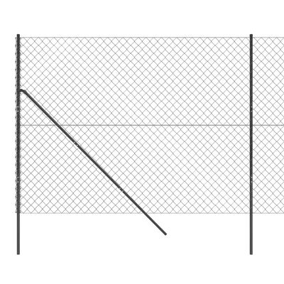 vidaXL Tinklinė tvora, antracito spalvos, 2,2x25m