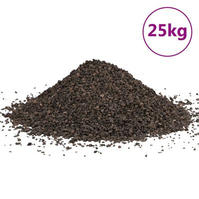 vidaXL Bazalto žvyras, juodos spalvos, 25kg, 1–3mm