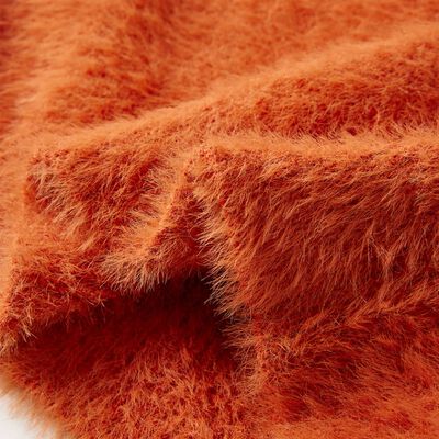 Vaikiškas megztinis, degintos oranžinės spalvos, megztas, 116 dydžio